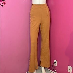 Free People movement flare bottoms size large mustard brown